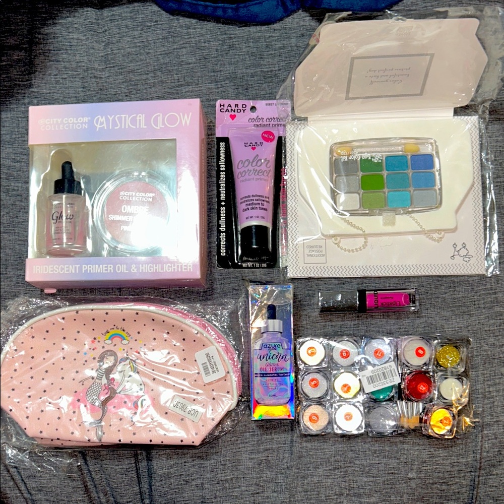 💛22pc All New Makeup Bundle Mystical Glow box &Highlighter, shimmer pots & more